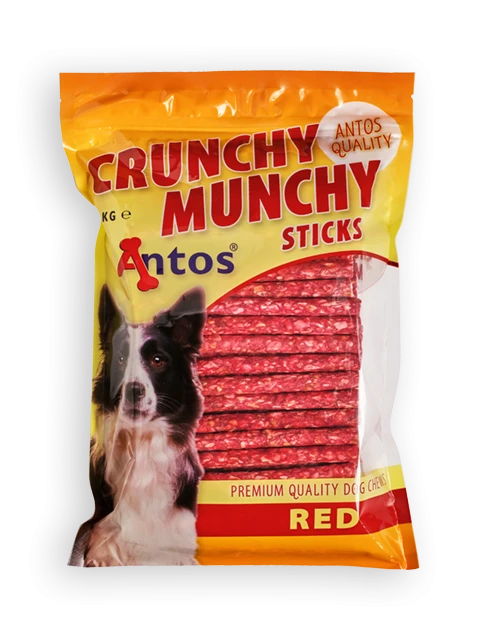 Crunchy Munchy Sticks 5" 10 mm Rojo