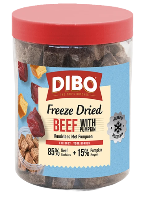 DIBO Carne de Vacuno Liofilizada y Calabaza 90 gr