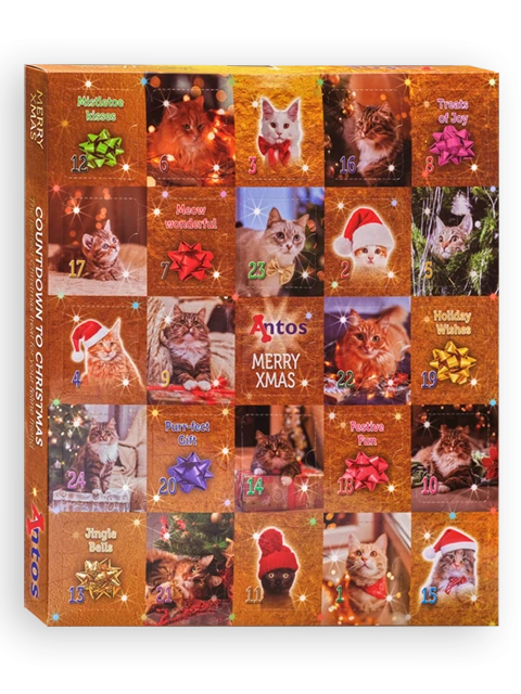 Calendario Navideño de Adviento 200 gr - Gatos