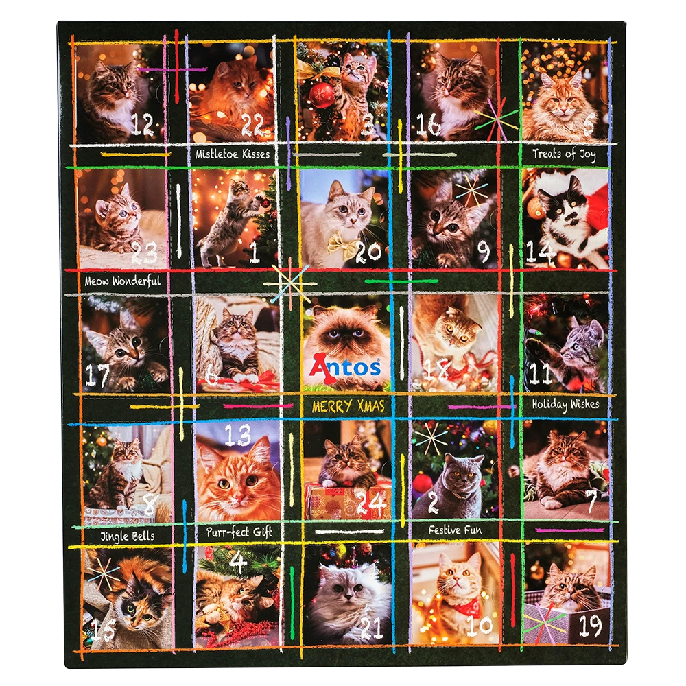 Calendario Navideño de Adviento 200 gr - Gatos