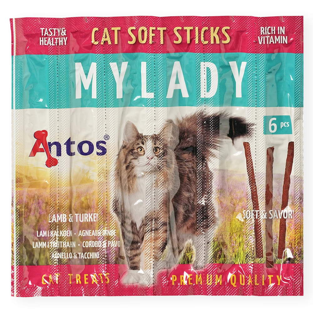 Cat Soft Sticks Mylady Cordero&Pavo 6 piezas