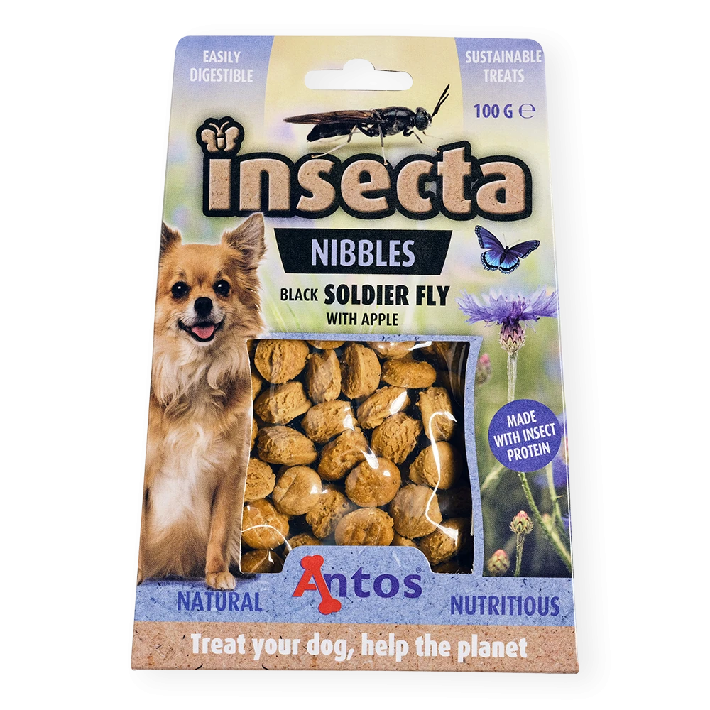 Insecta Nibbles Soldado Negro Vuela & Manzana 100 gr