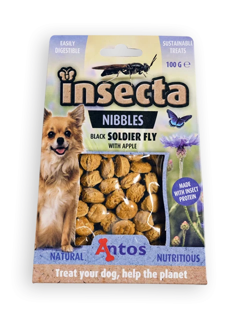 Insecta Nibbles Soldado Negro Vuela & Manzana 100 gr