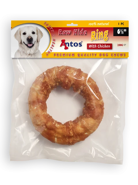 Raw Hide White + Chicken Ring 6½" 1 pieza