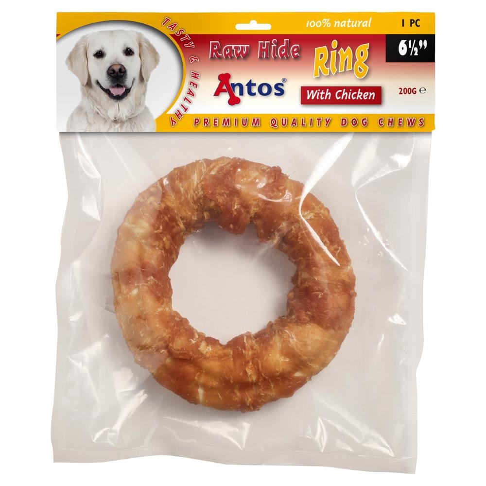 Raw Hide White + Chicken Ring 6½" 1 pieza