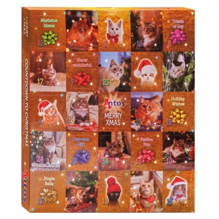 Calendario Navideño de Adviento 200 gr - Gatos